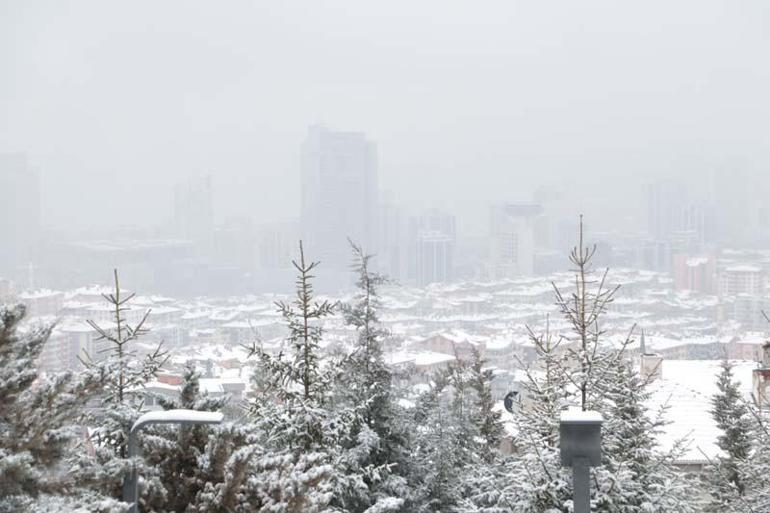 Ankarada kar yağışı etkili oldu