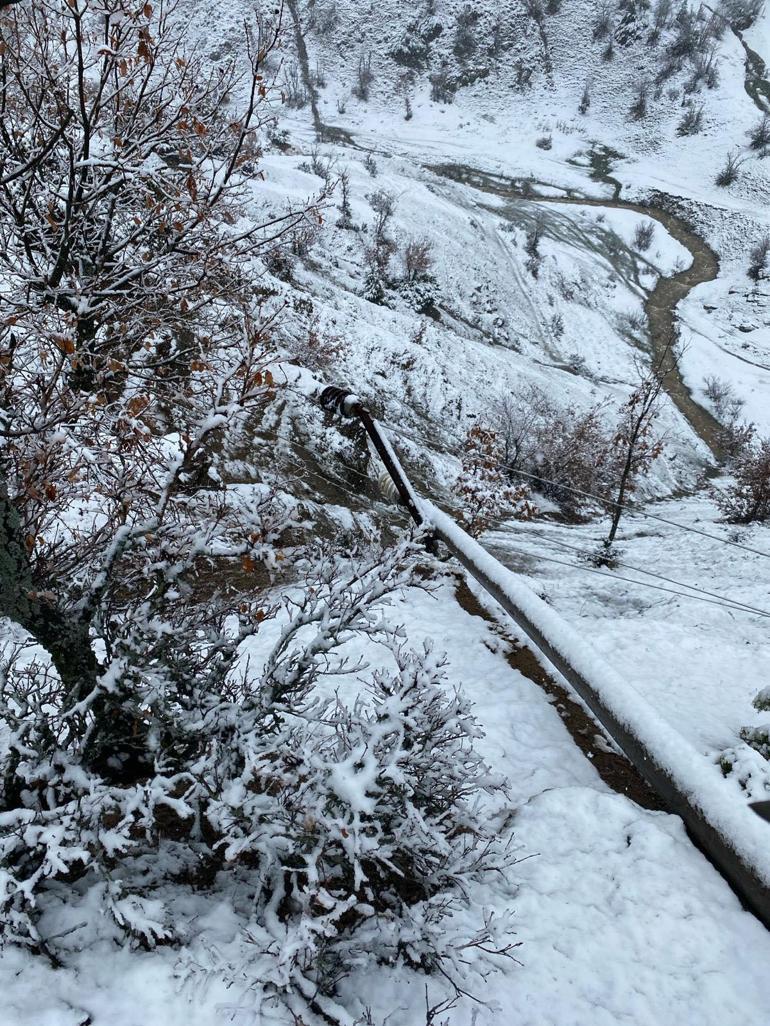 Karda 9 metrelik direği 2 kilometre sırtlarında taşıyıp, 9 köyü elektriğe kavuşturdular