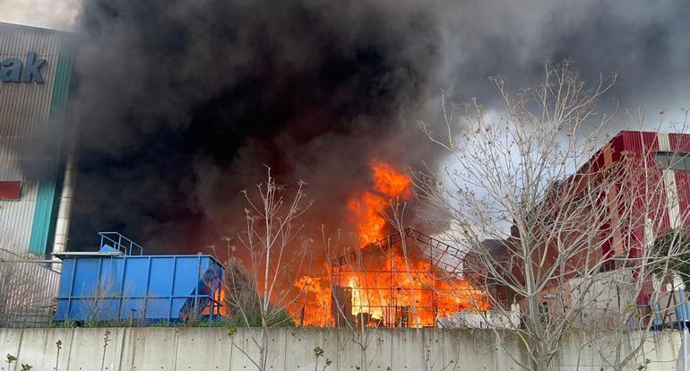 Tekirdağda fabrika yangını: 10 işçi dumandan etkilendi