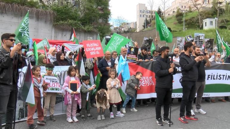 ABD Başkonsolosluğu’na yürüyen grup İsraili protesto etti