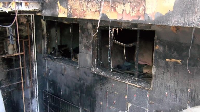 Beşiktaştaki gece kulübü yangınında hasar gören binanın içi görüntülendi