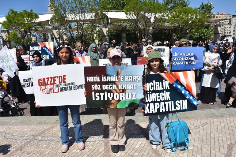 İzmirde İsrail protestosu