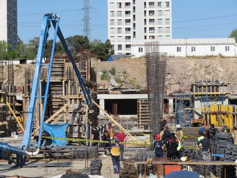 Ataşehirde devrilen beton mikser pompasının çarptığı işçi hayatını kaybetti