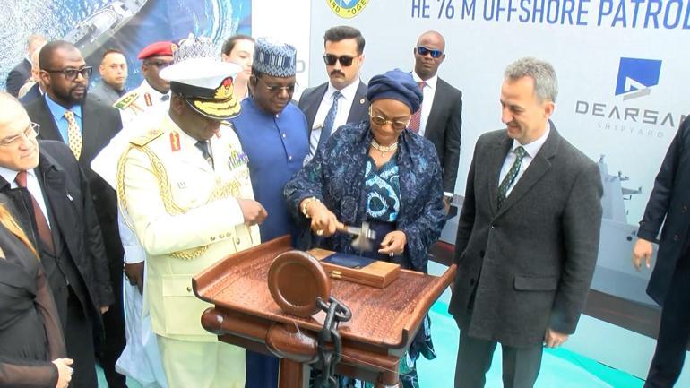 Nijerya için üretilen ikinci donanma gemisi OPV 76 denize indirildi