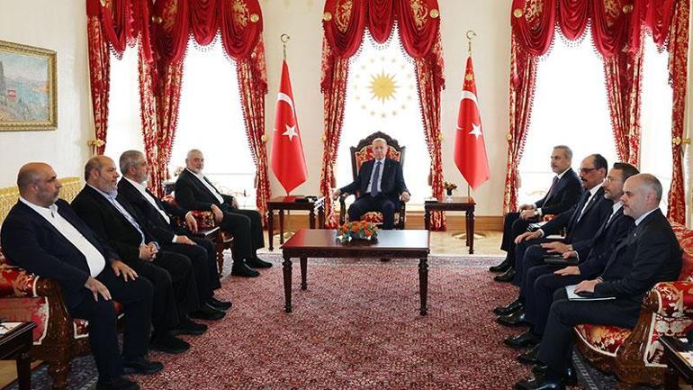 Cumhurbaşkanı Erdoğan ile Hamas Siyasi Büro Başkanı Heniyyenin görüşmesi sona erdi