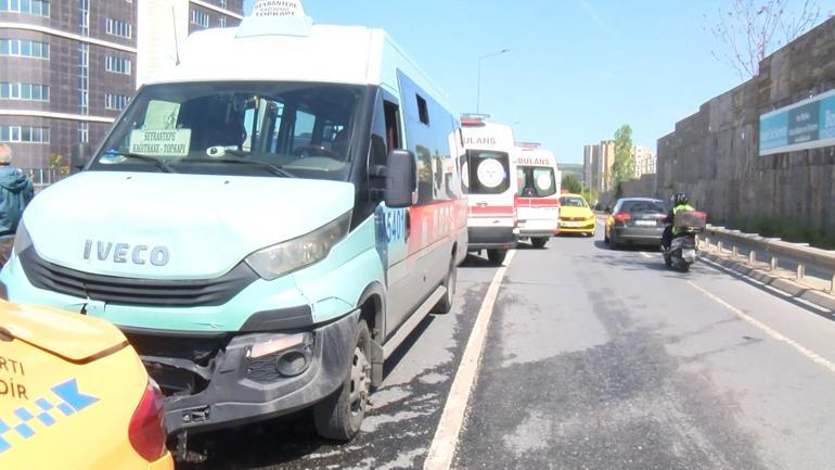 Sarıyer’de yolcu minibüsü taksiye arkadan çarptı: 5 yolcu yaralandı