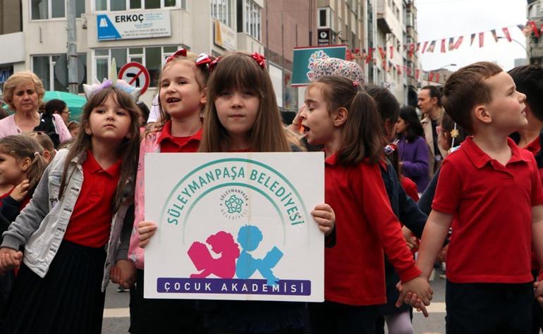 Tekirdağda 23 Nisan kutlamaları, Balkan ülkelerinden gelen çocukların katılımıyla başladı