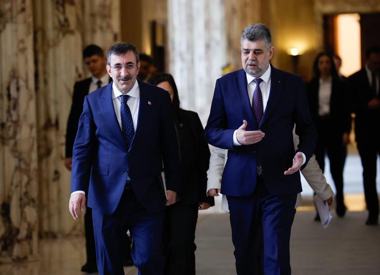 Cumhurbaşkanı Yardımcısı Yılmaz, Romanya Başbakanı Ciolacu ile görüştü