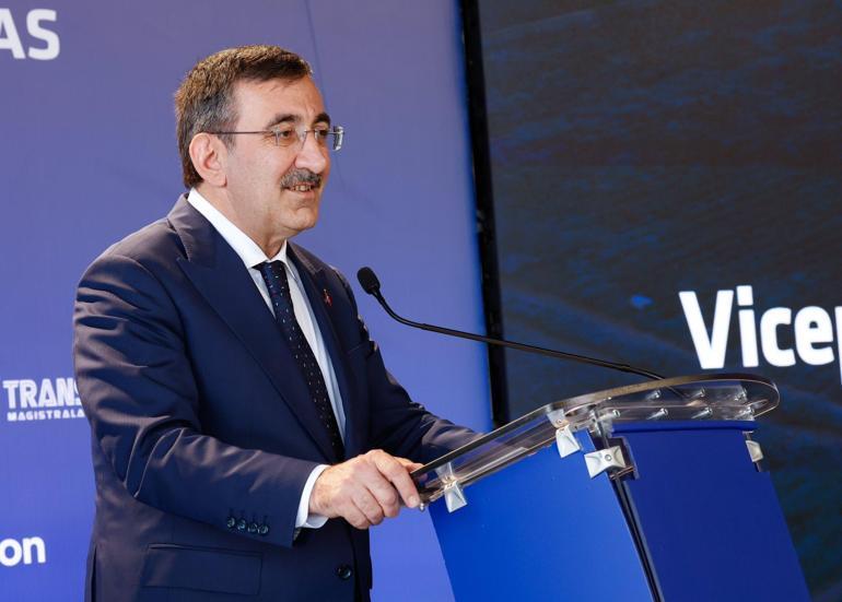 Cumhurbaşkanı Yardımcısı Yılmaz, Karadeniz-Podişor Doğalgaz Boru Hattı Törenine katıldı