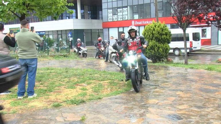 Motosikletlilerden Oğuz Murat Aci ve Mert Çakır için Adalet konvoyu