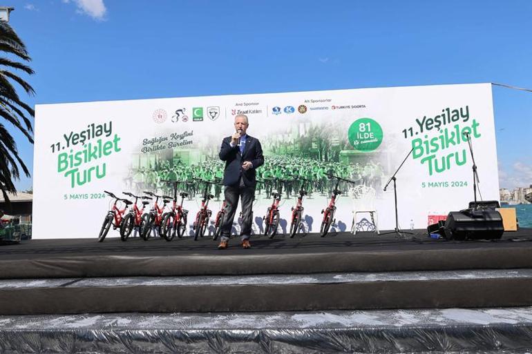 11. Yeşilay Bisiklet Turunda pedallar bağımlılıkla mücadele için çevrildi