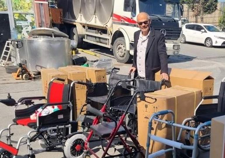 Serebral palsi hastası 9 yaşındaki İsmaile Almanya’dan tekerlekli sandalye geldi