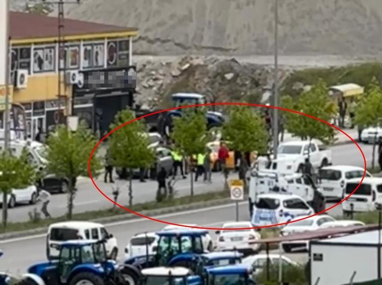 Diyarbakır’da iki esnaf ve aileleri arasında tekme ve yumruklu kavga kamerada