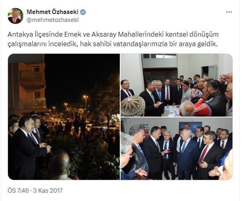 Bakan Özhasekinin anlattığı, engellenen kentsel dönüşüm töreninin görüntüsü ortaya çıktı