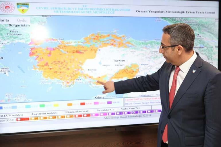 Meteoroloji, MEUS ile yangın risk haritaları oluşturuyor