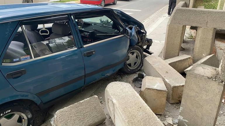 Edirnede otomobilin çarptığı kadının yaralandığı; sürücünün olay yerinden kaçtığı kaza anı kamerada