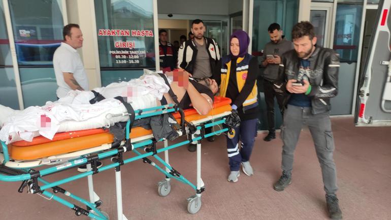 Aynı istikamette giden motosikletler çarpıştı: 2 yaralı