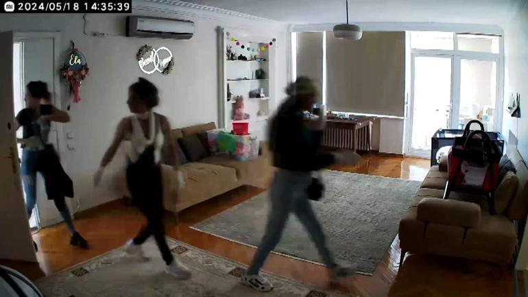 Bakırköyde bebekleri için eve taktırdıkları kameralar hırsızları görüntüledi