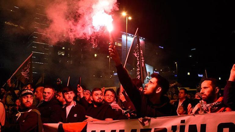 İsrailin Refahta yaptığı saldırı İsrail Başkonsolosluğu önünde protesto edildi