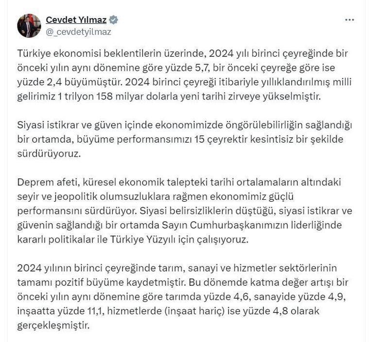 Cumhurbaşkanı Yardımcısı Yılmaz: Cari açığın düştüğü, rezervlerin arttığı bir dönemdeyiz