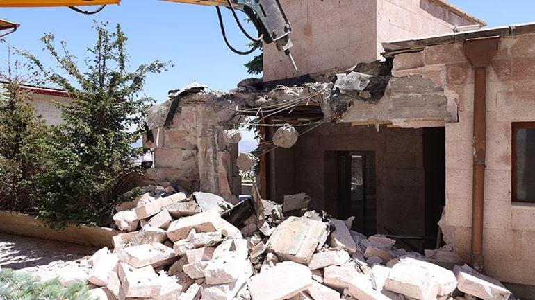 Kapadokya’da kaçak yapıların yıkımına yeniden başlandı