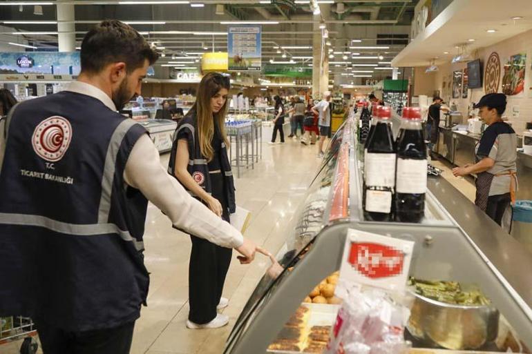 Antalyada zincir marketlere şok etiket ve fiyat denetimi