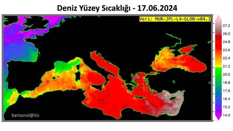 Akdenizde deniz suyu sıcaklığı 29 dereceyi aştı