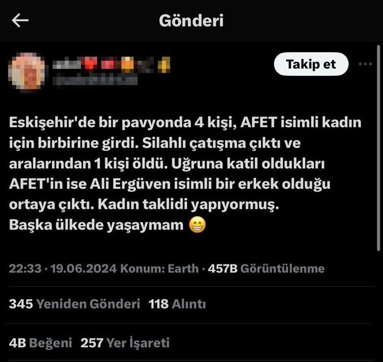 Eskişehir Emniyet Müdürlüğü, eğlence mekanında cinayet iddiasını yalanladı