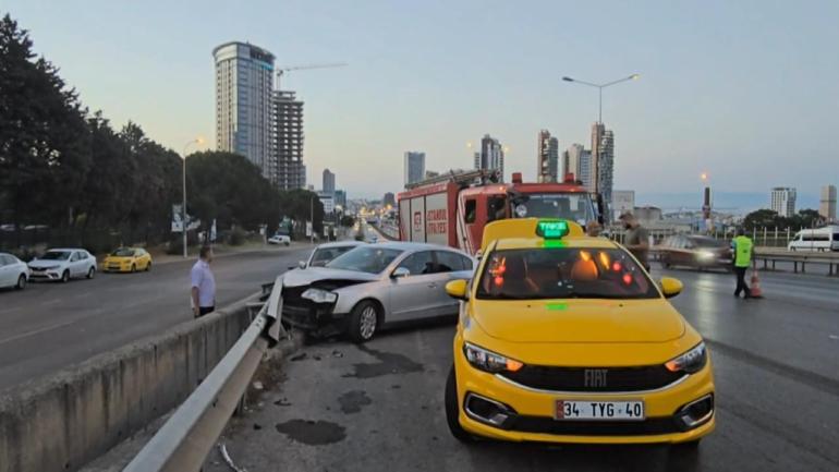 Kartalda zincirleme kaza: 2si çocuk 6 yaralı