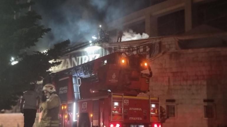 Beşiktaş Tüpraş Stadyumunda yangın