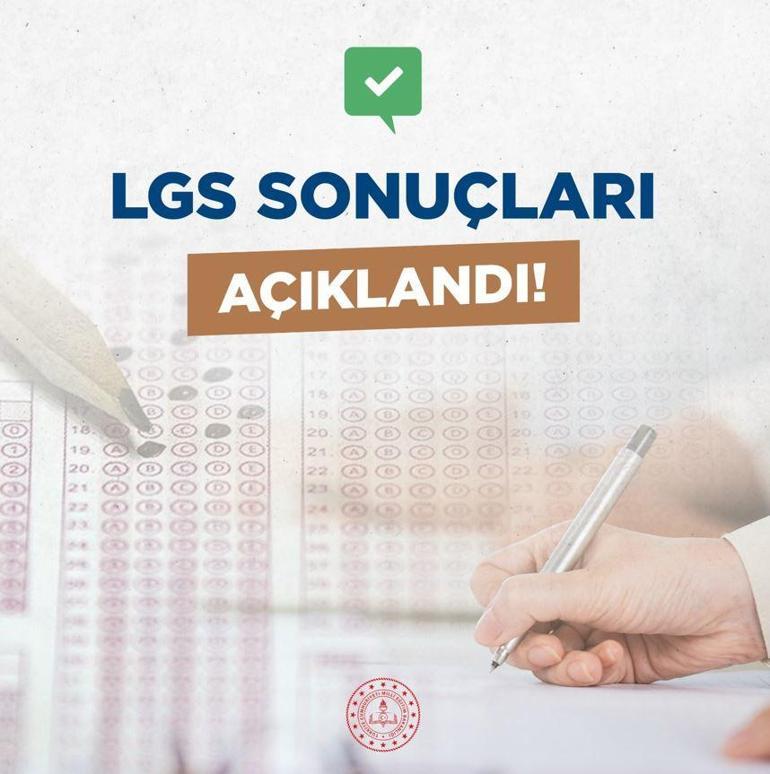 LGS sınav sonuçları açıklandı