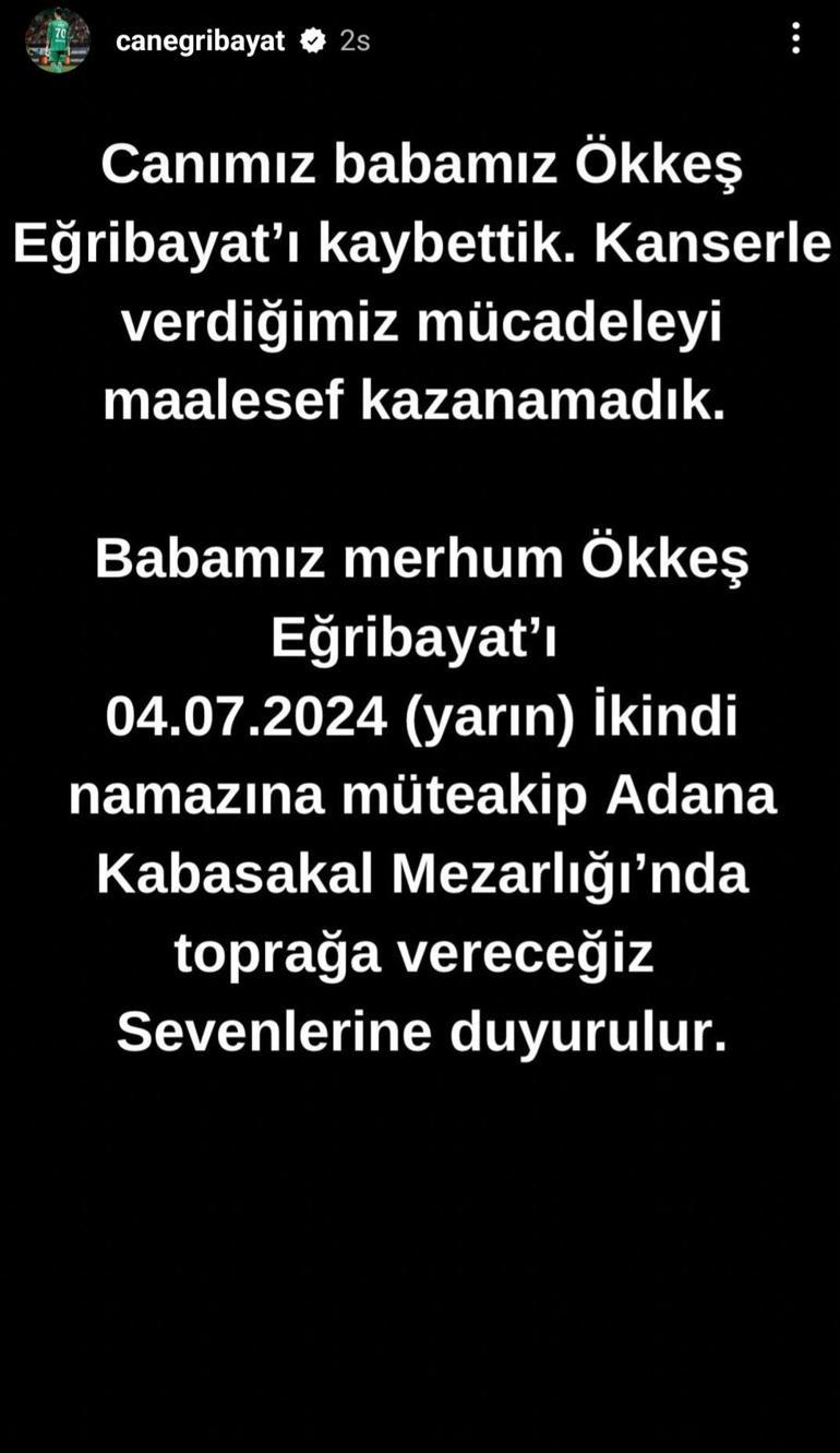 Fenerbahçeli futbolcu İrfan Can Eğribayatın acı günü