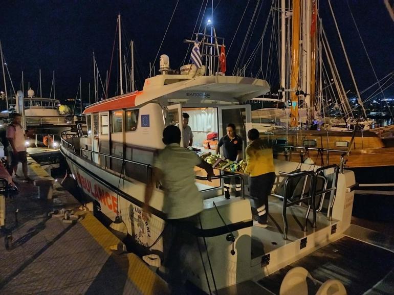 İstanköy Adasında yaralanan çocuk, deniz ambulansıyla Bodruma getirildi