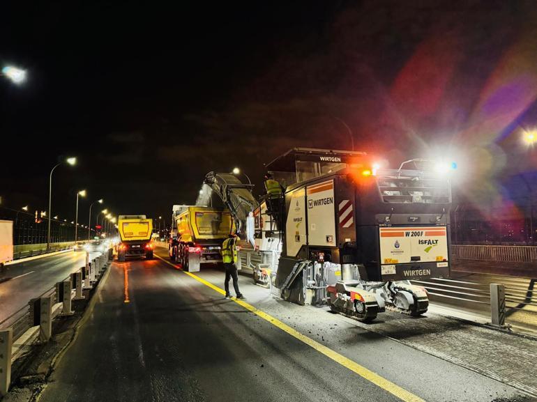 Haliç Köprüsündeki asfalt yenileme çalışmaları tamamlandı