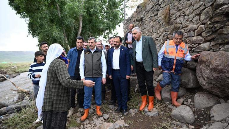 Erzurum’daki selde, 4 ev ve 4 ahır zarar gördü, 19 hayvan öldü