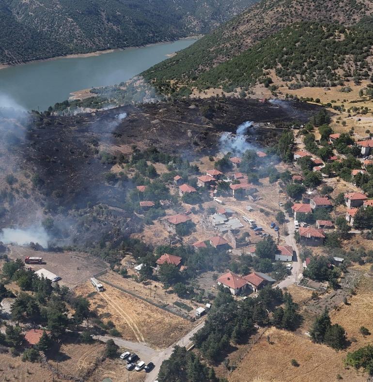 Ankarada örtü yangınında 10 hektar alan zarar gördü