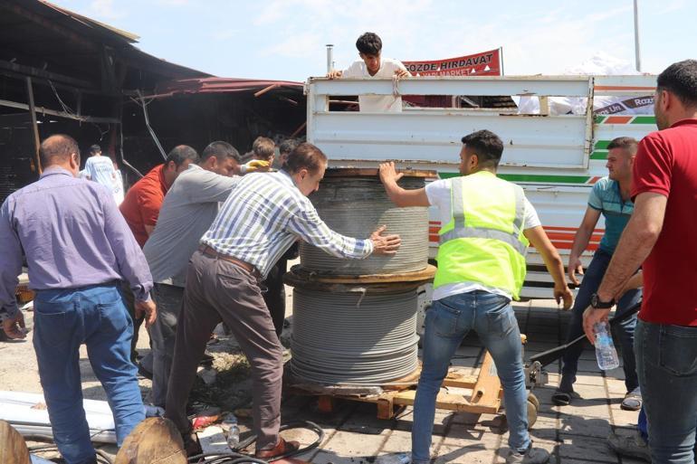 Malatyada konteyner iş yerleri yanan 25 esnaf, mağduriyetlerinin giderilmesini istedi