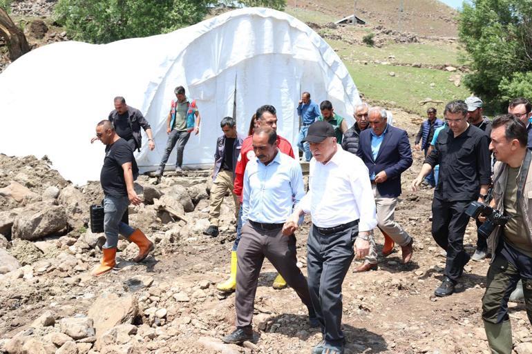 AFAD Başkanı Okay Memiş, Erzurumda sel bölgesinde incelemelerde bulundu