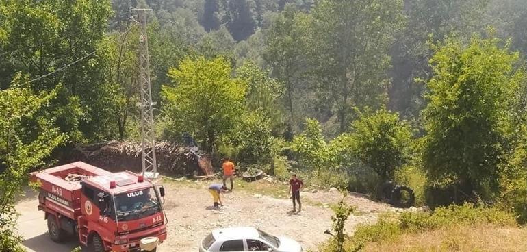 Bartında tarladaki anız ateşi ormana sıçradı