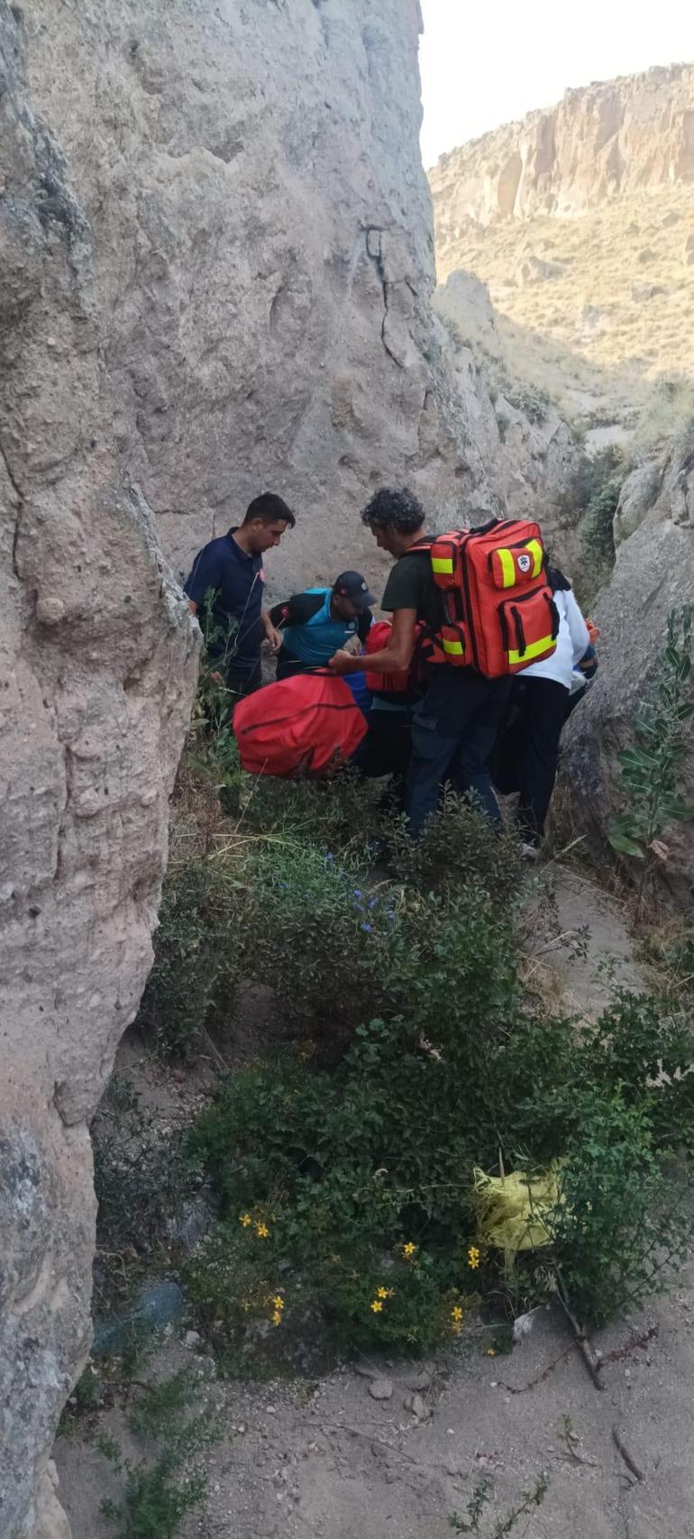 Kayseri’de kanyonda yürüyüş yaparken yaralanan İtalyan turist 1.5 saatte kurtarıldı