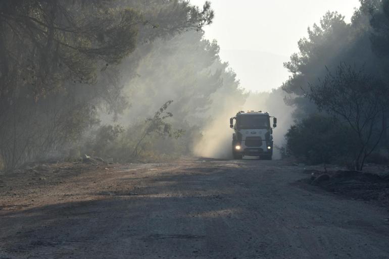 Bucada başlayıp Gaziemire de sıçrayan orman yangını, 20 saat sonra kontrol altında