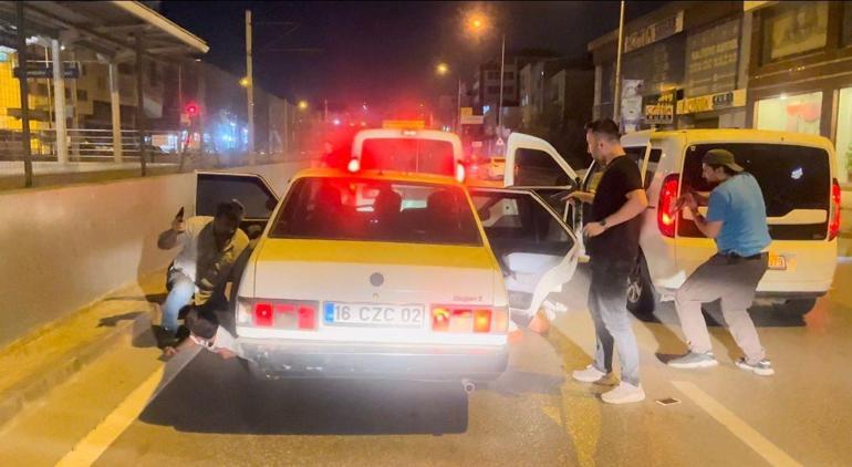 Polisin dur ihtarına uymayıp, 10 kilometre kaçtı; kaçış ve yakalanma anı kamerada