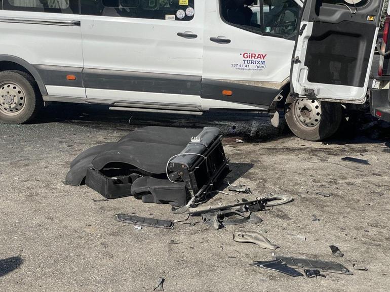 Gaziantep’te işçi servisleri çarpıştı: 21 yaralı