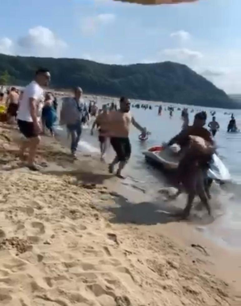 Denizde kadını taciz ettiği iddiasıyla darbedilen şüpheliye gözaltı