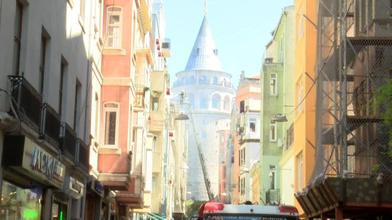 Beyoğlunda otelde çıkan yangın söndürüldü