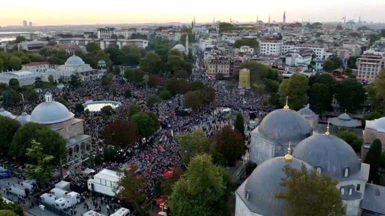 Ayasofya Meydanında, Şehit Haniyeden Son Çağrı mitingi