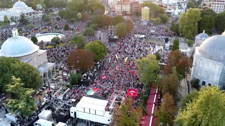 Ayasofya Meydanında, Şehit Haniyeden Son Çağrı mitingi