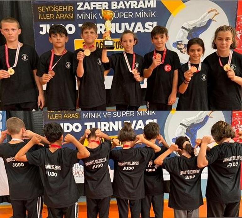 Ümraniyedeki sporcular, Zafer Bayramı Judo Turnuvası’ndan şampiyonlukla döndü