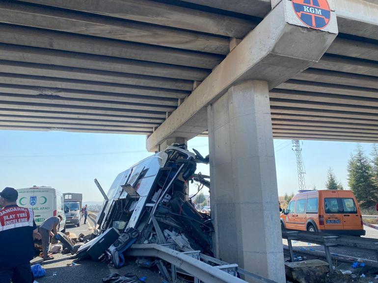 Ankarada yolcu otobüsü, üst geçidin ayağına çarptı: 9 ölü, 27 yaralı