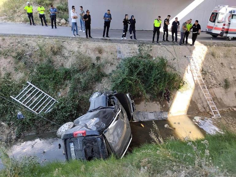 Otomobil, köprüden uçtu; baba öldü, oğlu yaralı